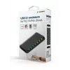 GEMBIRD EE2280-U3C-03 M.2-NVMe/SATA-SSD-Gehäuse, USB 3.1 Gen 2 (10 Gbit/s), USB Type-C, RGB, Aluminium