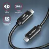 USB-Kabel Axagon BUCM4X-CM10AB USB4 Gen 3x2 1m Schwarz
