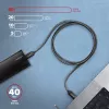 USB-Kabel Axagon BUCM4X-CM10AB USB4 Gen 3x2 1m Schwarz