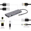 USB-Hub GEMBIRD A-CM-COMBO5-05 — USB 3.2 Gen 1 Type-C, 3x USB-A, HDMI, RJ-45, SD/microSD, 100 W PD