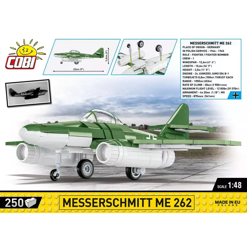 Konstruktionsspielzeug Cobi Messerschmitt Me 262 Modellbausatz 500 Teile
