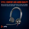 HP Poly Blackwire 3325 Stereo Microsoft Teams Certified USB-C Headset +3.5mm Plug +USB-C/A Adapter