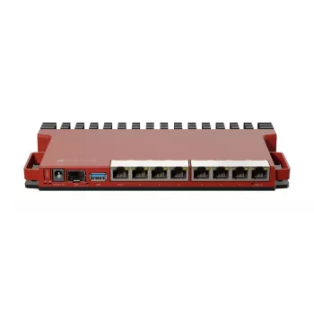 Kabelgebundener Router MikroTik L009UiGS-RM — 8x RJ-45, 2,5 Gigabit Ethernet, 1x SFP, 1x USB, 800 MHz CPU, 512 MB RAM, rot