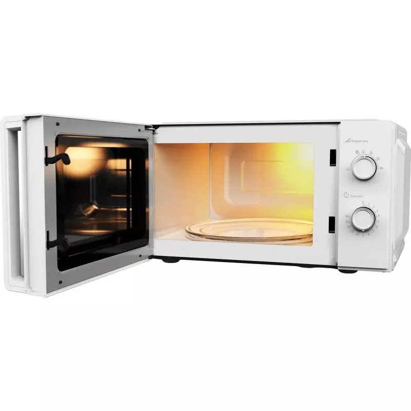 Beko MOC20100WFB Solo-Mikrowelle, 700 W, 20 l, 24,5 cm Drehteller, mechanische Bedienung, Weiß