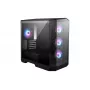 MSI MAG PANO M100R PZ Micro-Tower PC-Gehäuse, microATX/Mini-ITX, 270-Grad-Panorama-Hartglas, ARGB-Lüfter, USB-C, Schwarz