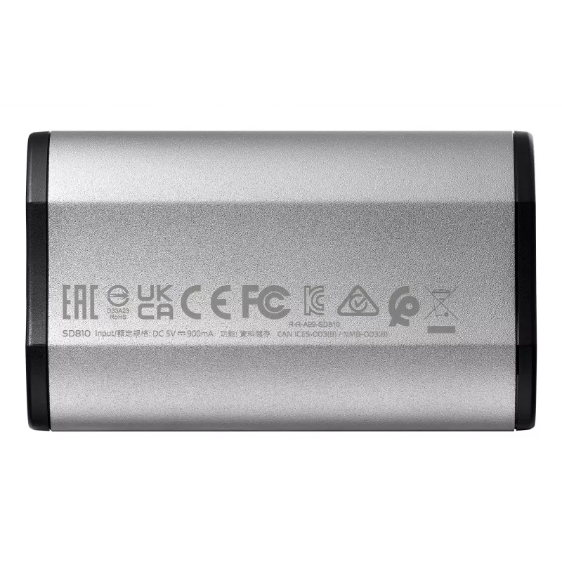 Tragbare SSD ADATA SD810 4 TB, USB Type-C, USB 3.2 Gen 2x2, 2000 MB/s Lesen/Schreiben, IP68 Aluminiumgehäuse