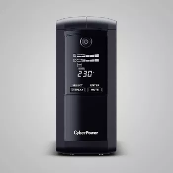 Unterbrechungsfreie Stromversorgung CYBERPOWER VP700ELCD-FR 0,7 kVA (390 W), Line-Interactive, 4 Typ-E-Ausgänge, LCD, USB, RS-232