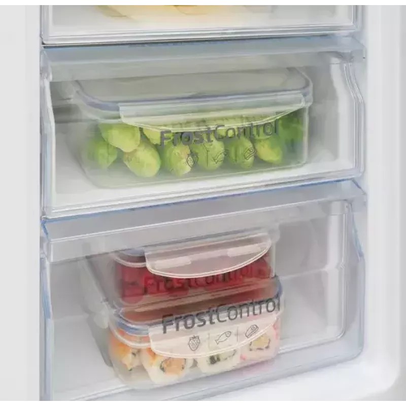 Amica FK200.4(E) freistehende Kühl-Gefrier-Kombination, Gefrierfach unten, 109 l Kühlteil + 48 l Gefrierteil, Energieklasse E, Weiß