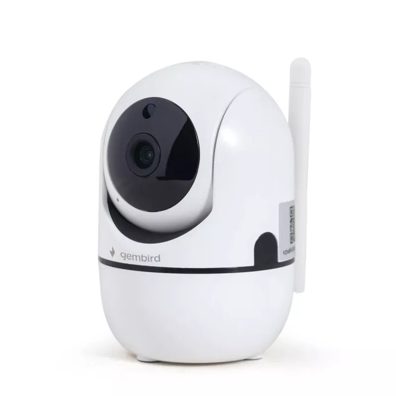 Gembird TSL-CAM-WRHD-02 intelligente schwenkbare Wi-Fi-Innenkamera, Full HD 1080p, Tuya, 355° Schwenkbereich, weiß