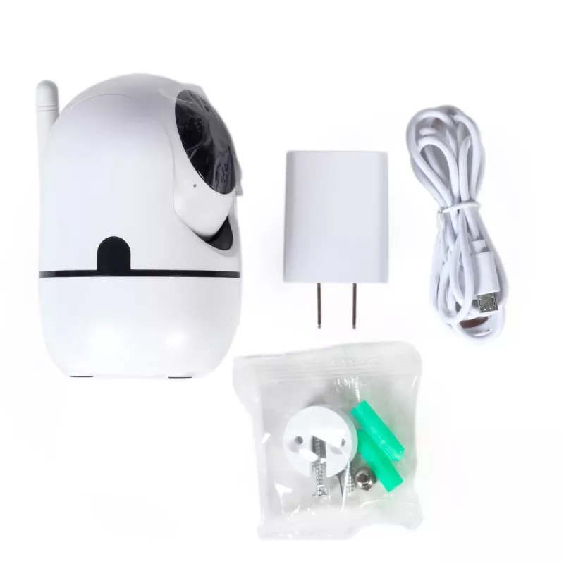 Gembird TSL-CAM-WRHD-02 intelligente schwenkbare Wi-Fi-Innenkamera, Full HD 1080p, Tuya, 355° Schwenkbereich, weiß