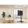 Techly ICA-TR216T mobiler TV-Rollwagen für 37–70 Zoll (bis 177,8 cm) Bildschirme, max. 50 kg, 2 Ablagen, Schwarz