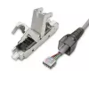 Qoltec 54540 werkzeugloser RJ45-Stecker CAT6 STP für geschirmte Ethernet-Kabel