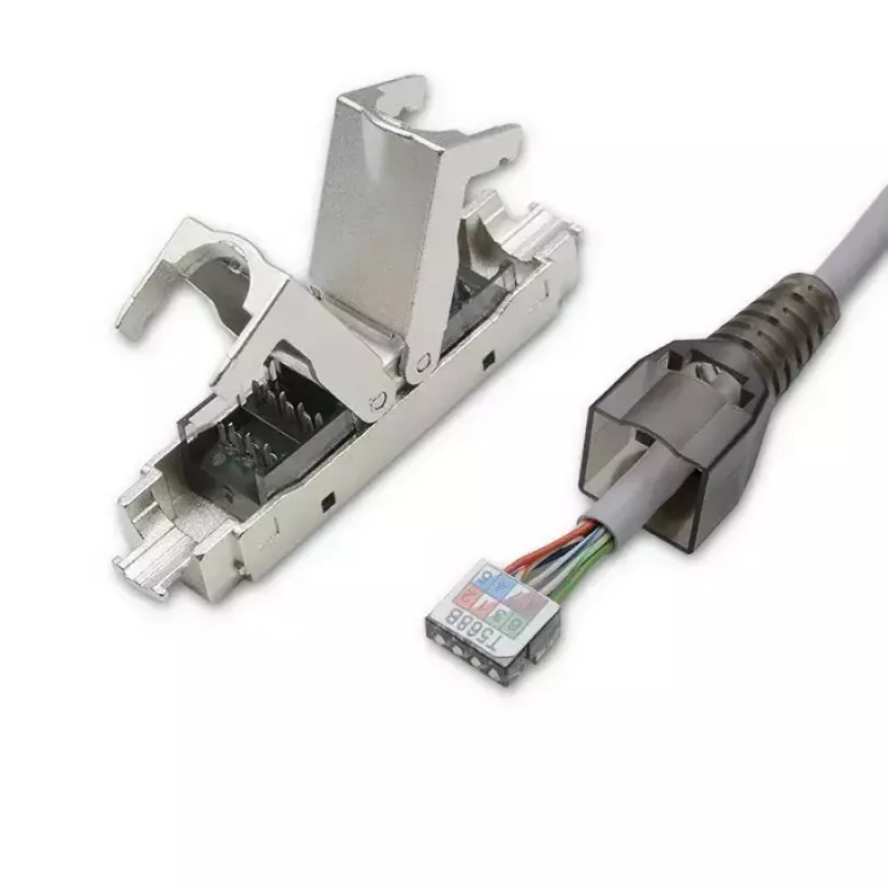 Qoltec 54540 werkzeugloser RJ45-Stecker CAT6 STP für geschirmte Ethernet-Kabel