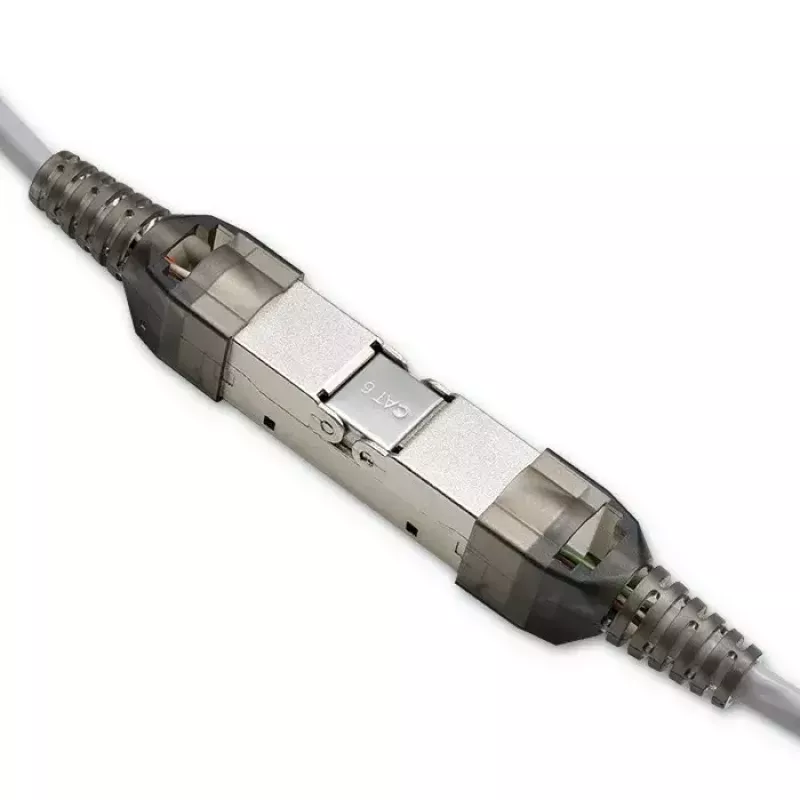 Qoltec 54540 werkzeugloser RJ45-Stecker CAT6 STP für geschirmte Ethernet-Kabel