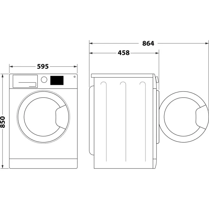 Whirlpool WRBSS 6249 S EU freistehende schmale Frontlader-Waschmaschine 6 kg 1200 U/min, Energieklasse C, Weiß