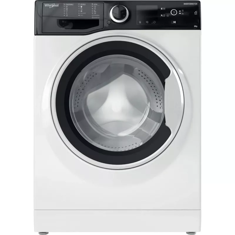 Whirlpool WRBSS 6249 S EU freistehende schmale Frontlader-Waschmaschine 6 kg 1200 U/min, Energieklasse C, Weiß