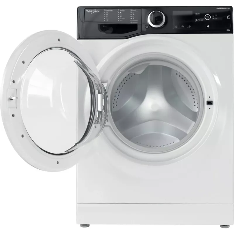 Whirlpool WRBSS 6249 S EU freistehende schmale Frontlader-Waschmaschine 6 kg 1200 U/min, Energieklasse C, Weiß