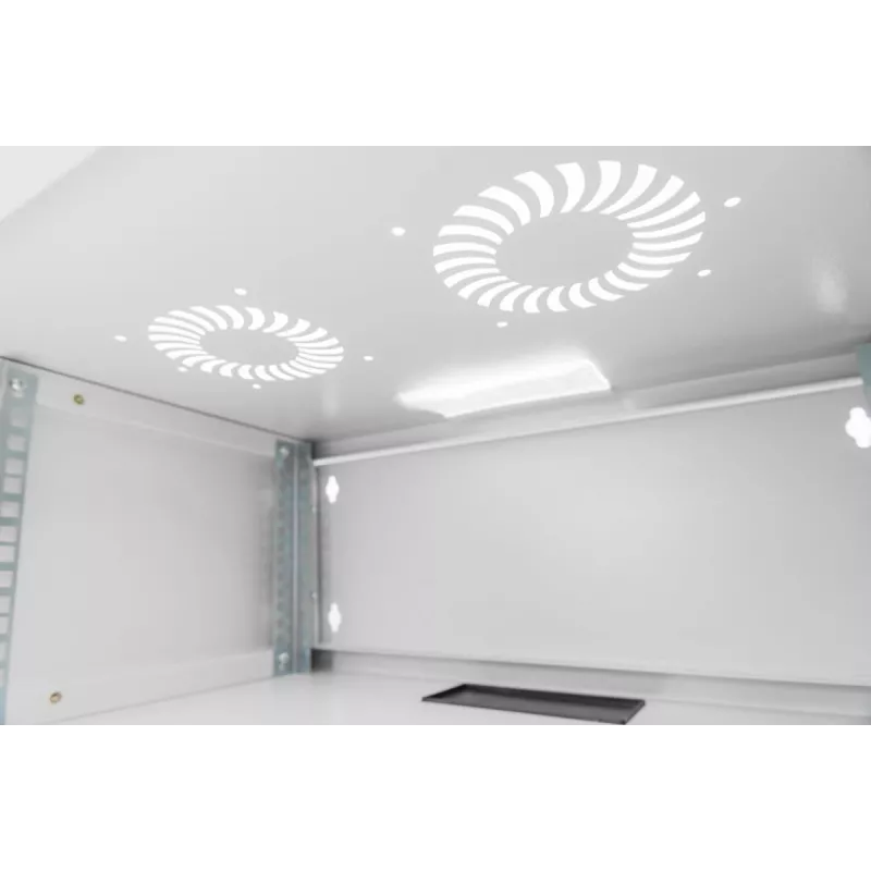 DIGITUS 4U Wandmontageschrank - SOHO unmontiert 241x540x400mm Vollglas-Fronttür grau