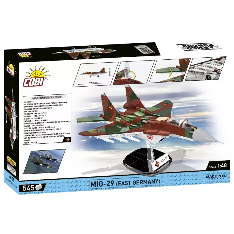 Konstruktionsspielzeug Cobi MiG-29 Ostdeutschland 5851 — 300-teiliges Set