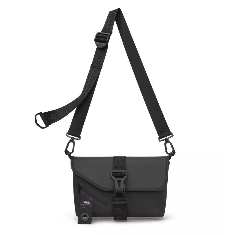 ASUS ROG SLASH Sling Bag 2.0 Polyester, Polyurethan (PU), Thermoplastisches Polyurethan (TPU) Schwarz, Blau, Pink Unisex Umhängetasche
