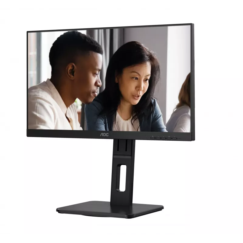AOC 22E2UMF 21,5 Zoll (54,6 cm) VA-Monitor, 1920 x 1080 Full HD, 75 Hz, 4 ms, HDMI, DisplayPort, VGA, USB-Hub, Lautsprecher, Pivot, höhenverstellbar, Schwarz