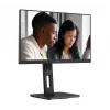 AOC 22E2UMF 21,5 Zoll (54,6 cm) VA-Monitor, 1920 x 1080 Full HD, 75 Hz, 4 ms, HDMI, DisplayPort, VGA, USB-Hub, Lautsprecher, Pivot, höhenverstellbar, Schwarz