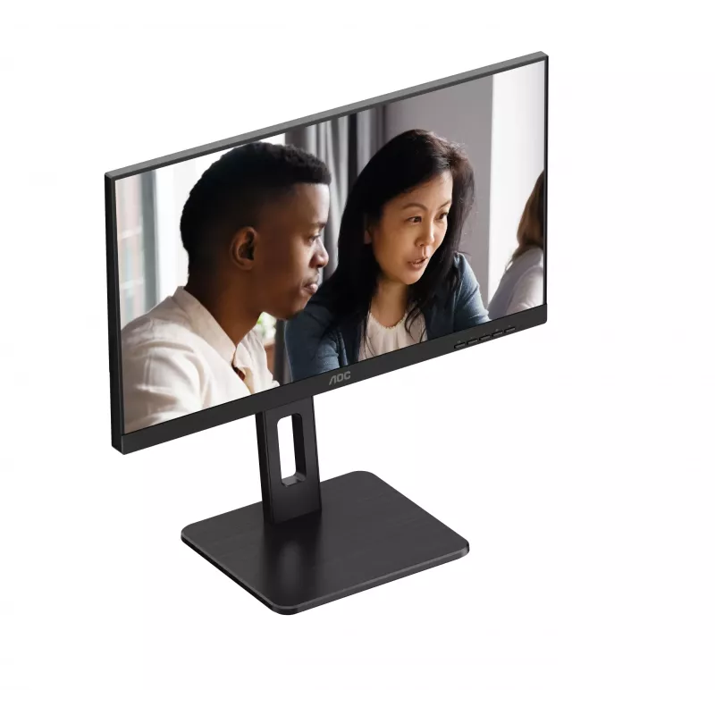 AOC 22E2UMF 21,5 Zoll (54,6 cm) VA-Monitor, 1920 x 1080 Full HD, 75 Hz, 4 ms, HDMI, DisplayPort, VGA, USB-Hub, Lautsprecher, Pivot, höhenverstellbar, Schwarz