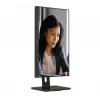AOC 22E2UMF 21,5 Zoll (54,6 cm) VA-Monitor, 1920 x 1080 Full HD, 75 Hz, 4 ms, HDMI, DisplayPort, VGA, USB-Hub, Lautsprecher, Pivot, höhenverstellbar, Schwarz