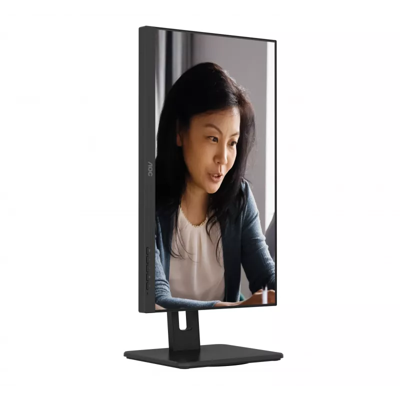 AOC 22E2UMF 21,5 Zoll (54,6 cm) VA-Monitor, 1920 x 1080 Full HD, 75 Hz, 4 ms, HDMI, DisplayPort, VGA, USB-Hub, Lautsprecher, Pivot, höhenverstellbar, Schwarz