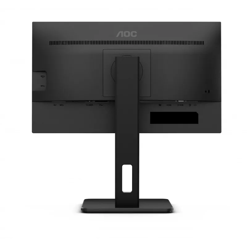 AOC 22E2UMF 21,5 Zoll (54,6 cm) VA-Monitor, 1920 x 1080 Full HD, 75 Hz, 4 ms, HDMI, DisplayPort, VGA, USB-Hub, Lautsprecher, Pivot, höhenverstellbar, Schwarz