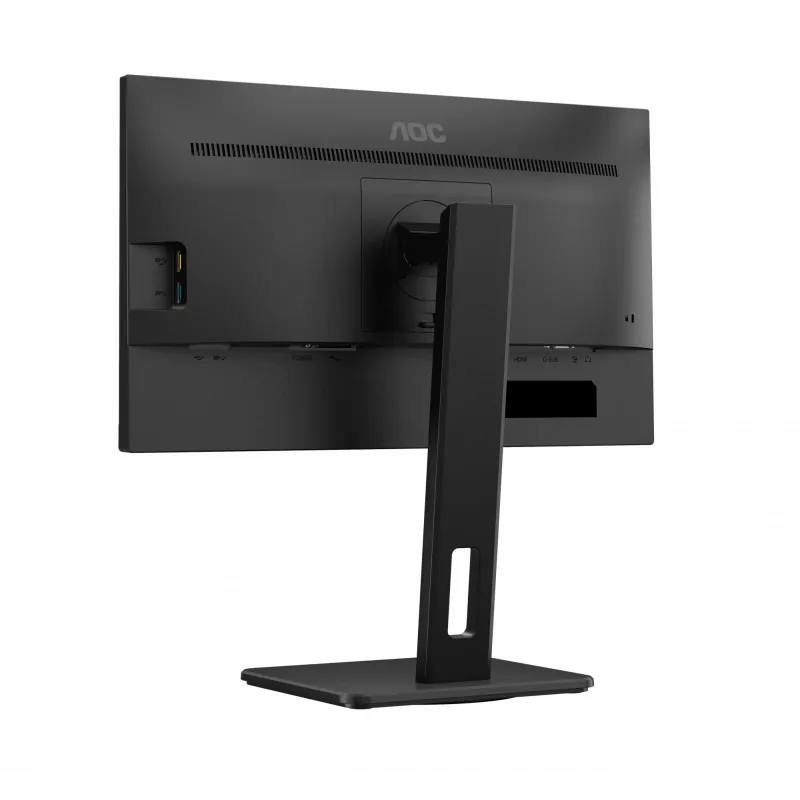 AOC 22E2UMF 21,5 Zoll (54,6 cm) VA-Monitor, 1920 x 1080 Full HD, 75 Hz, 4 ms, HDMI, DisplayPort, VGA, USB-Hub, Lautsprecher, Pivot, höhenverstellbar, Schwarz