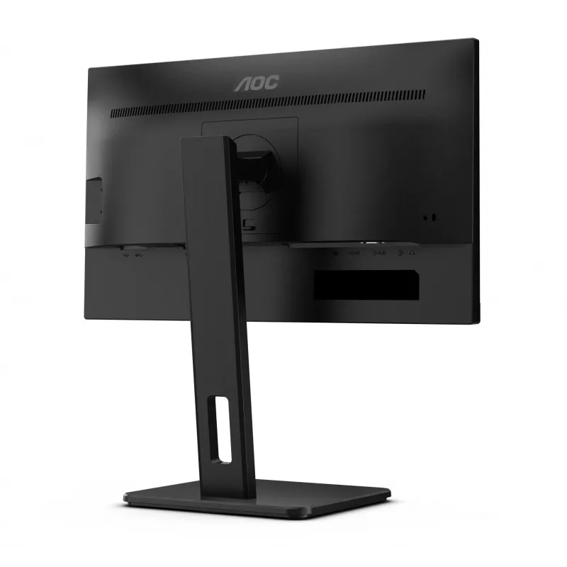 AOC 22E2UMF 21,5 Zoll (54,6 cm) VA-Monitor, 1920 x 1080 Full HD, 75 Hz, 4 ms, HDMI, DisplayPort, VGA, USB-Hub, Lautsprecher, Pivot, höhenverstellbar, Schwarz