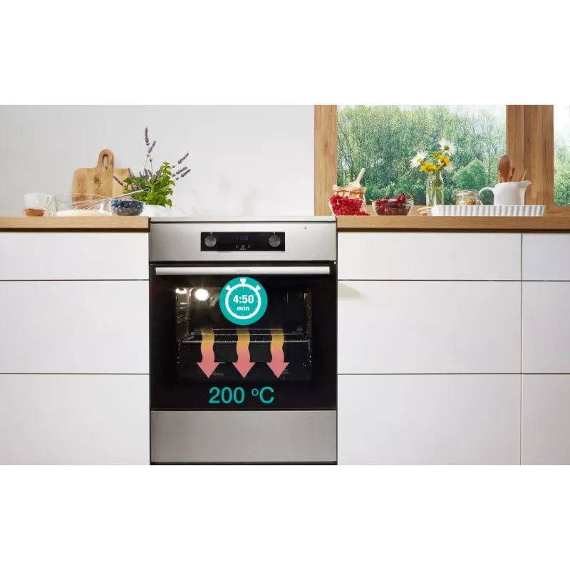 Gorenje GEC5A41WG Freistehender Herd Elektro-Glaskeramik-Kochfeld Weiß