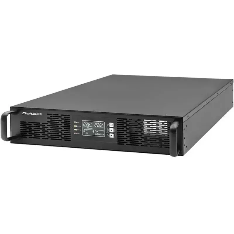 Qoltec 52286 Rack-USV 2 kVA (2000 W), Leistungsfaktor 1,0, rackmontierbar
