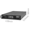 Qoltec 52286 Rack-USV 2 kVA (2000 W), Leistungsfaktor 1,0, rackmontierbar