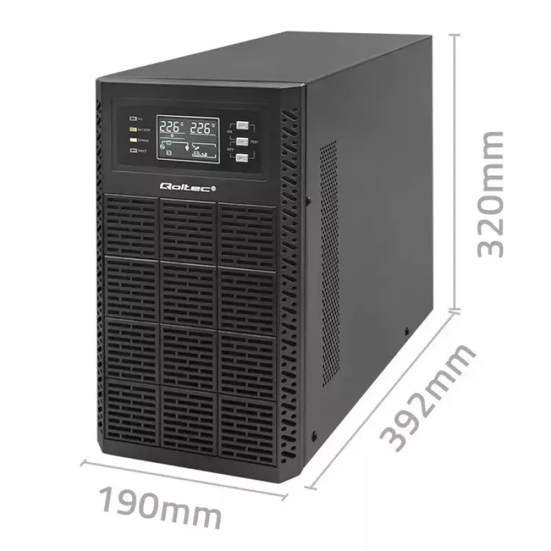 Unterbrechungsfreie Stromversorgung QOLTEC 52282 3kVA Line-Interactive mit LCD-Display