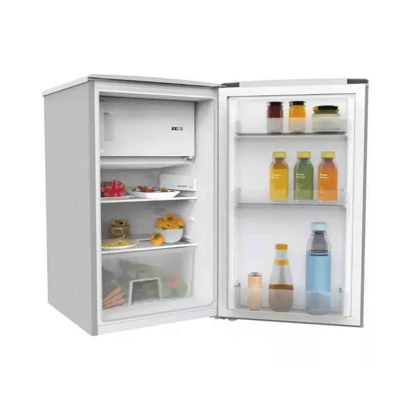 Combi fridge Candy Comfort COT1S45ESH, freistehend, 106 L gesamt (91 L Kühlschrank, 15 L Gefrierfach), Klasse E, Silber