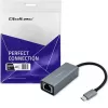 Qoltec 50352 RJ-45-Schnittstellenkarte USB Typ-C Buchse Grau