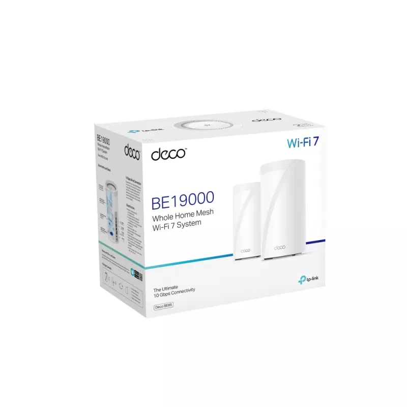 TP-Link BE19000 Whole Home Mesh Wi-Fi 7 System (Tri-Band), Weiß, Intern, Mesh-System, CE: