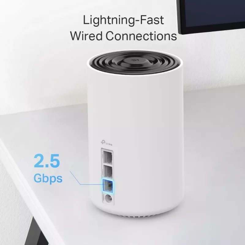 TP-Link AXE5400 Whole Home Mesh Wi-Fi 6E System (Tri-Band), Weiß, Intern, Mesh-System, 500 m², FCC: