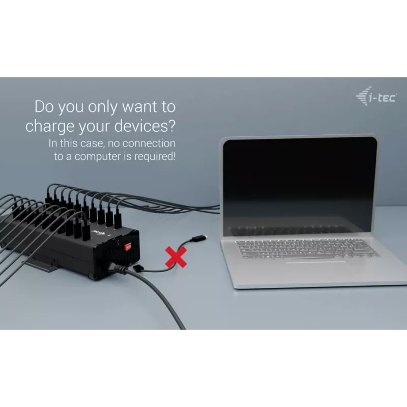 i-tec USB-C/USB-A Metal Charging + data HUB, 15W pro Anschluss, 20x USB-C