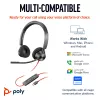 HP Poly Blackwire 3320 Stereo-USB-C-Headset +USB-C/A-Adapter