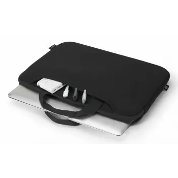 DICOTA Smart Sleeve One – 15-16 Zoll Notebook-Sleeve – Schwarz / Recyceltes Jersey-Material