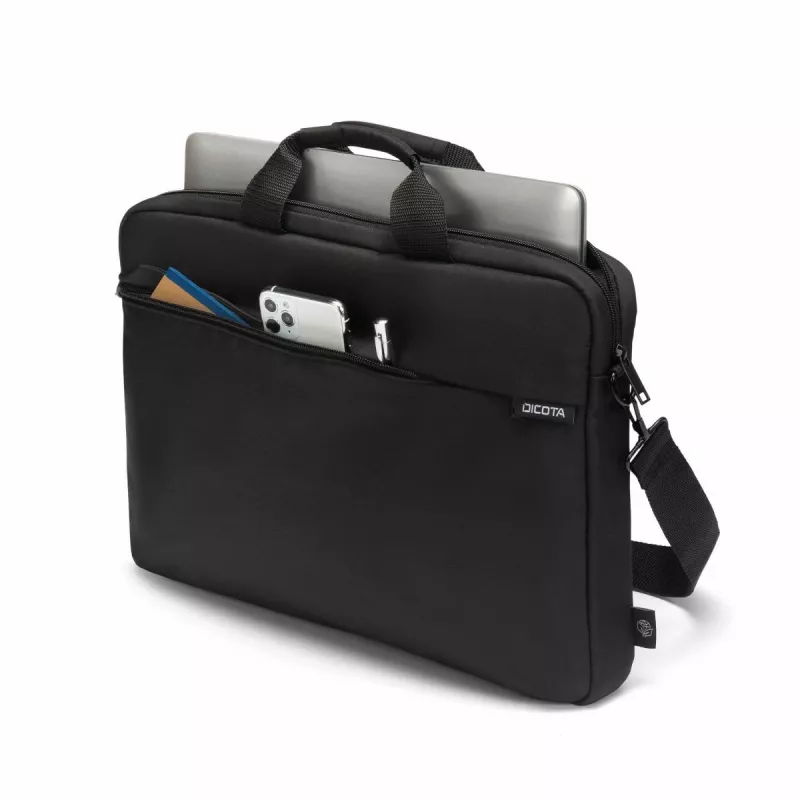DICOTA schlank Case One - 10-12,5-Zoll-Notebook-Tasche - Schwarz / 300d recyceltes PET-Polyester