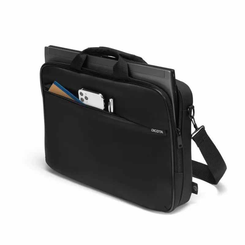 DICOTA Top Traveller One – 13-14.1 Zoll Notebook-Tasche – Schwarz / 300d recyceltes PET-Polyester