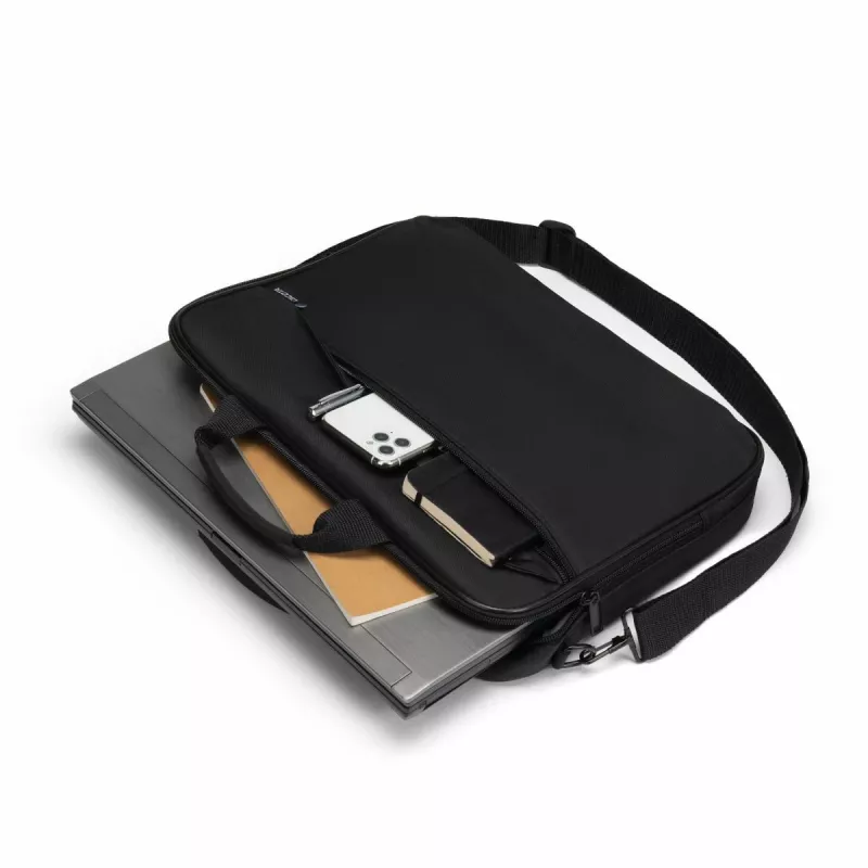 DICOTA Top Traveller ONE D32094-RPET Notebooktasche 14-16 Zoll, 300D recyceltes PET-Polyester, Schwarz