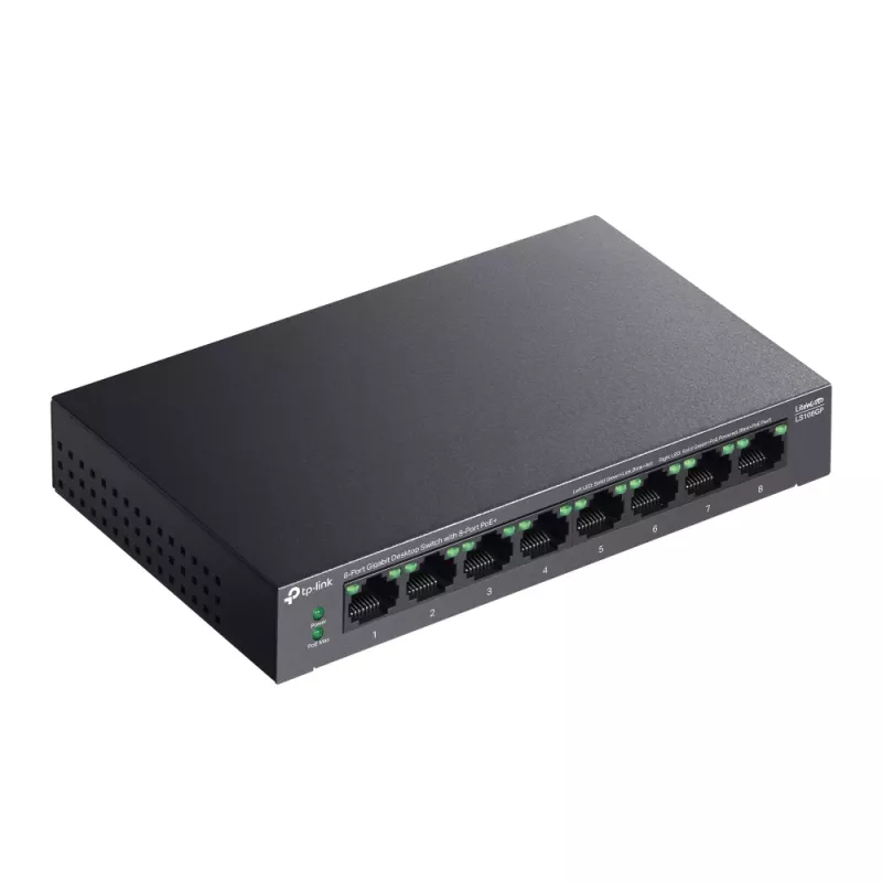 TP-Link LiteWave 8-Port Gigabit Desktop Switch mit 8-Port PoE+