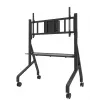 Neomounts MOVE Go XL FL50-575BL1 TV-Rollwagen 65-110 Zoll, max. 125 kg, höhenverstellbar 129-139 cm, VESA 100x100-1100x600, abschließbar, TÜV-zertifiziert, Schwarz