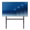 Neomounts MOVE Go XL FL50-575BL1 TV-Rollwagen 65-110 Zoll, max. 125 kg, höhenverstellbar 129-139 cm, VESA 100x100-1100x600, abschließbar, TÜV-zertifiziert, Schwarz