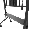 Neomounts MOVE Go XL FL50-575BL1 TV-Rollwagen 65-110 Zoll, max. 125 kg, höhenverstellbar 129-139 cm, VESA 100x100-1100x600, abschließbar, TÜV-zertifiziert, Schwarz